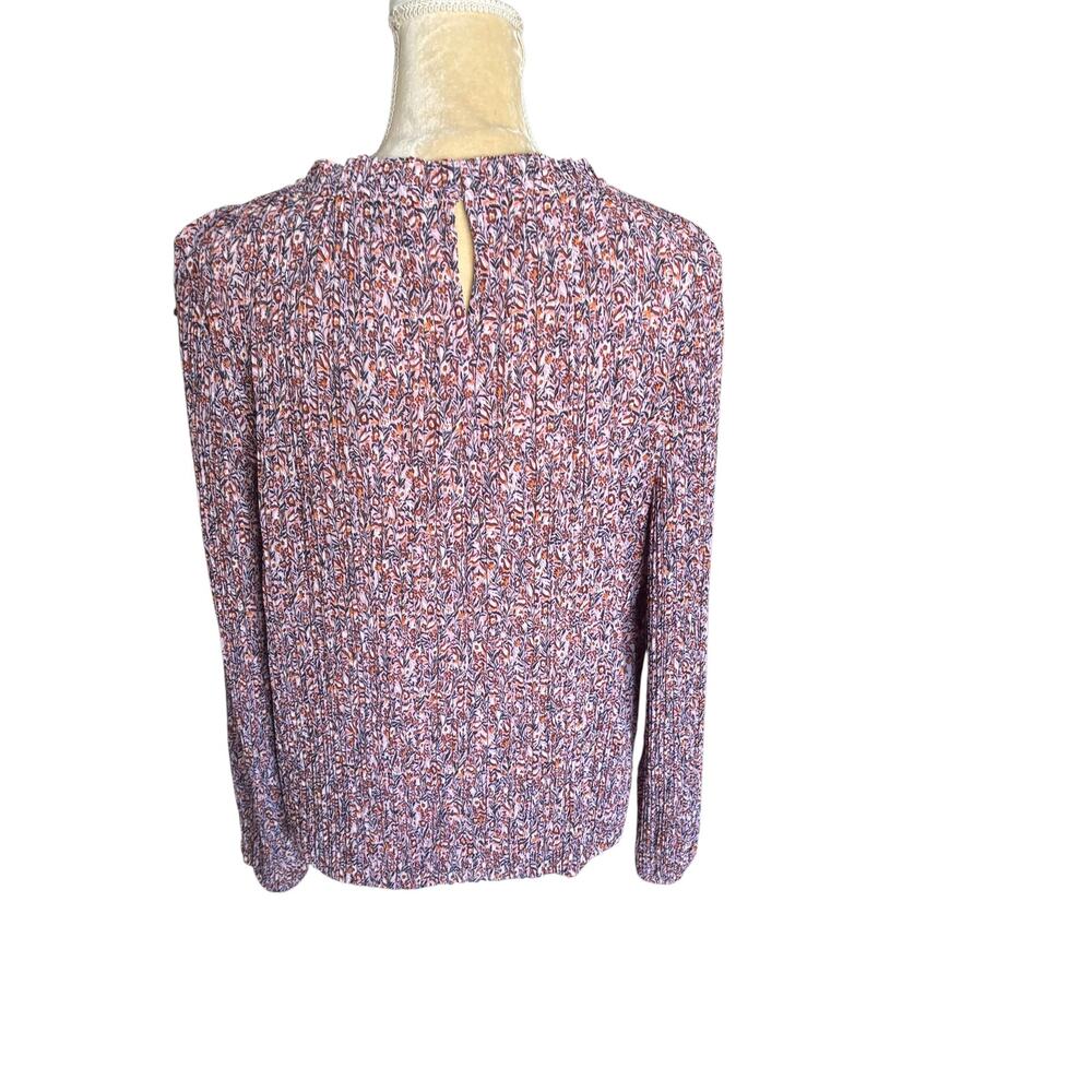J Crew Crinkle Chiffon Detail Top in Floral Fields New Size Large Blouse - Picture 7 of 10